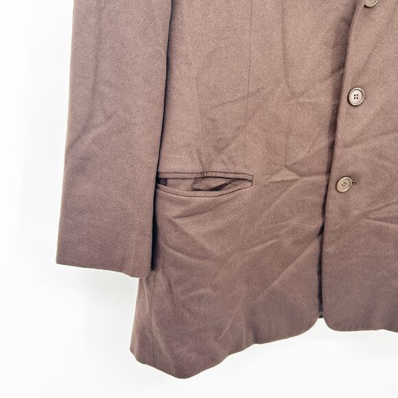 Giorgio Armani Mens Office Academia 100% Cashmere Blazer‎ Coat Size 50R Brown - Picture 2 of 7